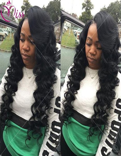 

natrual black color brazilian hair loose deep wave full lace human hair wig lace front wig with baby hair 7132410, Black;brown