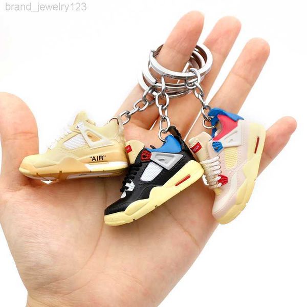 

new 3d mini shoes model car keychain anime peripheral model bag pendant keyring trend creative ornaments collectible gift, Slivery;golden