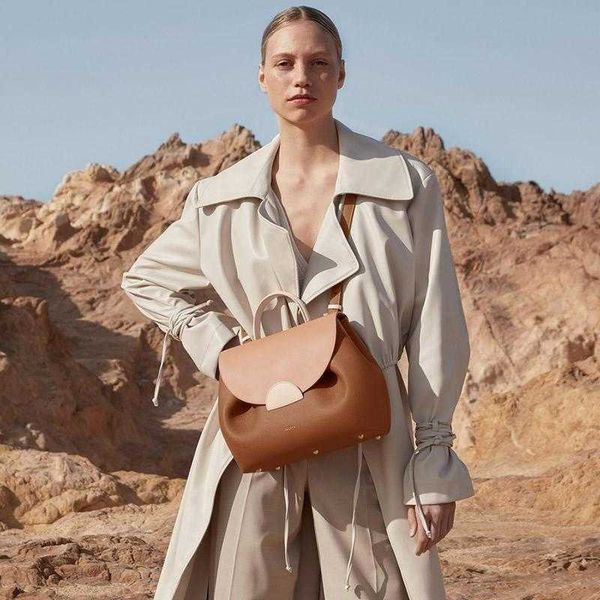 

french brand polene number one smiling face women's bag poleno paris small hand messenger bag