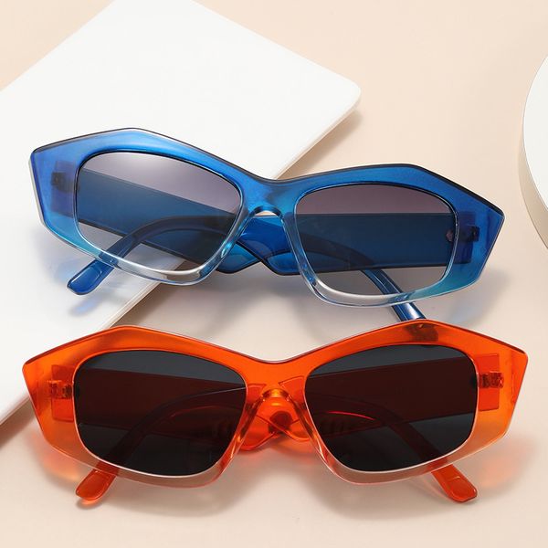 

brand luxury designer sunglasses for men women sunglasses new fashion sunglasses women's sunglasses polygon personality cool color film, White;black