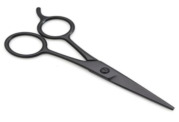 

125cm home use hair scissors barber black mini size shaving shear beard trimmer stainless steel beard scissor eyebrow mustache sc4742719