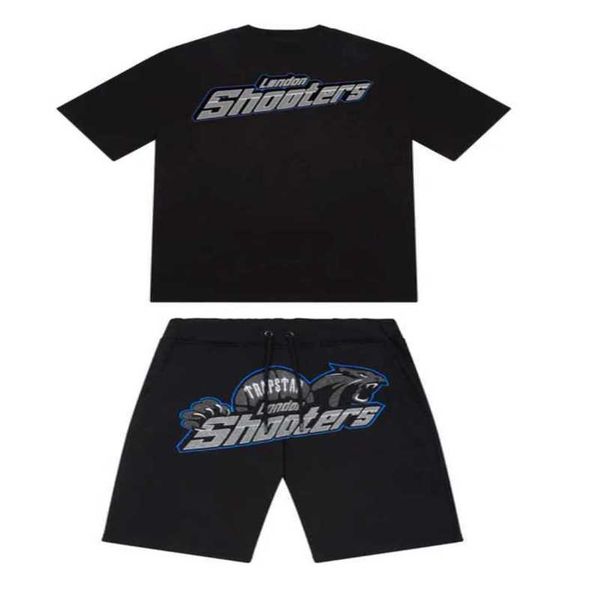 

advanced design cotton clothes short set summer men tr london shooters embroidered t-shirts bottom tracksuit 2023, White;black