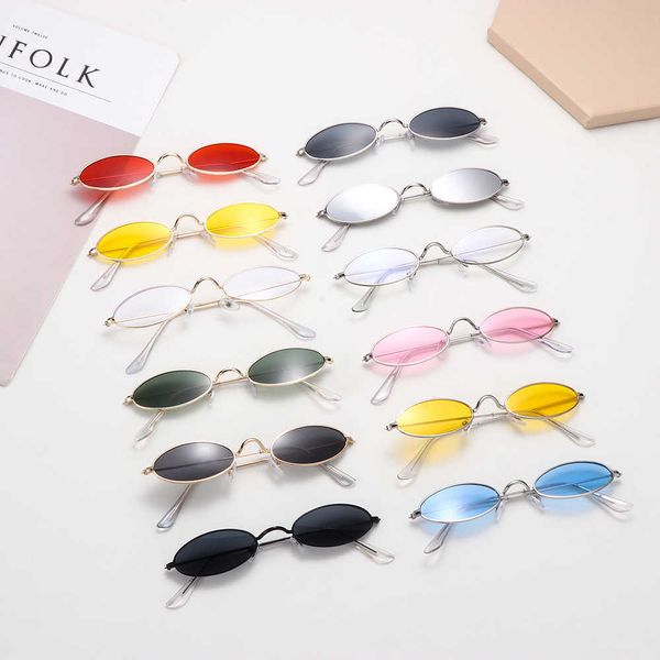 

fashion new style 1pc vintage small frame shades retro oval black sunglasses luxury brand designer pink sun glasses female oculos de sol, Silver