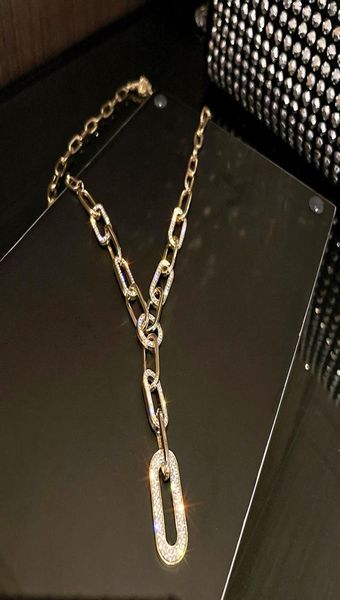 

pendant necklaces pulatu necklace for women 2022 grunge designer jewelry crystal fashion chain collares para mujer4261970, Silver