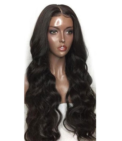 

selling hd transparent lace wig body wave lace front human hair wigs pre plucked brazilian lace frontal wig 150 density7363926, Black