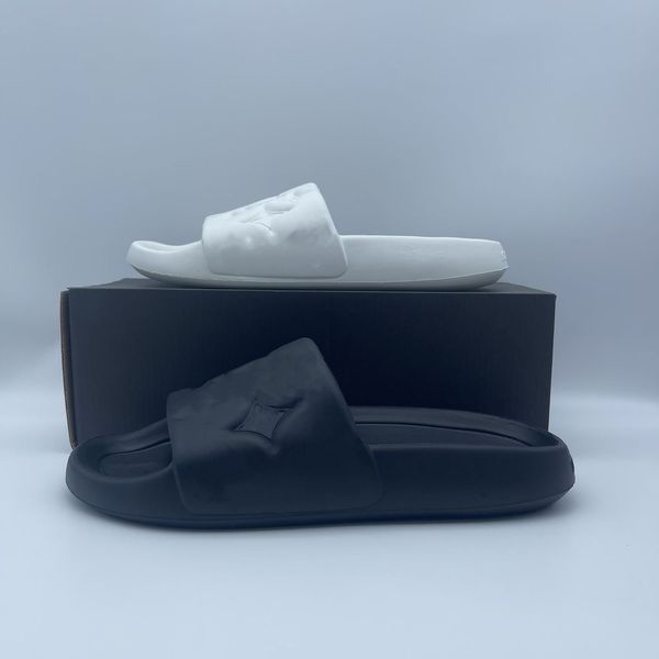 

slippers waterfront embossed mule rubber slide beach sandals men women white orange black green olive summer shoes sneakers 04