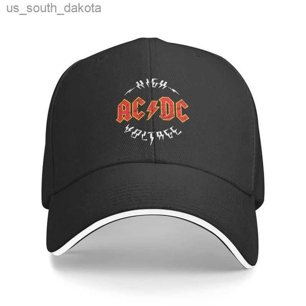 

fashion ac dc high voltage baseball cap men women personalized adjustable rock roll dad hat outdoor l230523, Blue;gray