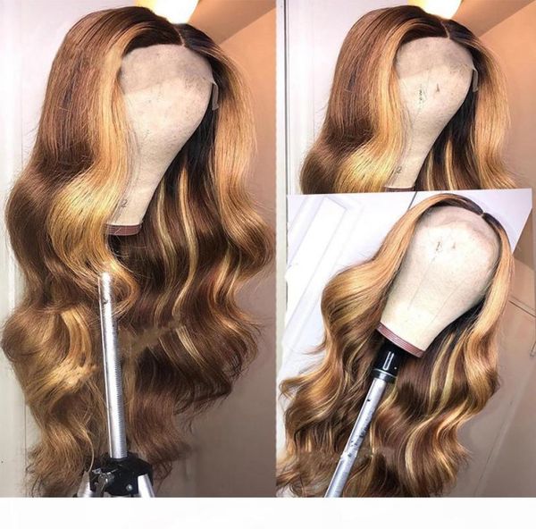 

ombre blonde 1b 99 and natural black human hair full lace wig peruvain virgin hair 150 density front lace wig with baby hair9728490, Black;brown