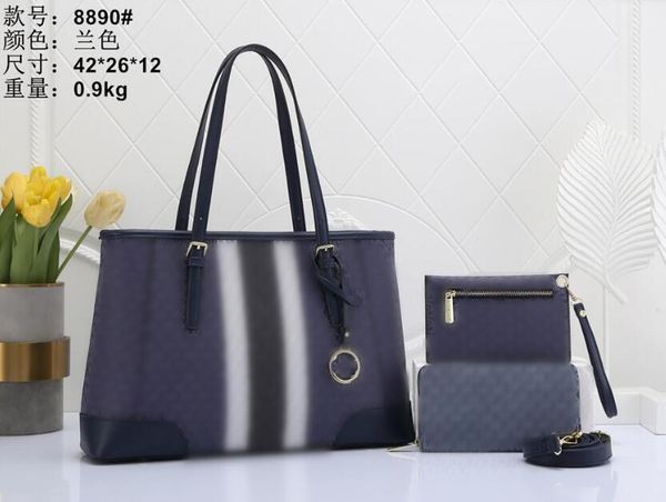 

3pcs/set high qulity luxurys designer bags women handbags ladies messenger composite bag lady clutch bag letter embroidery shoulder tote fem