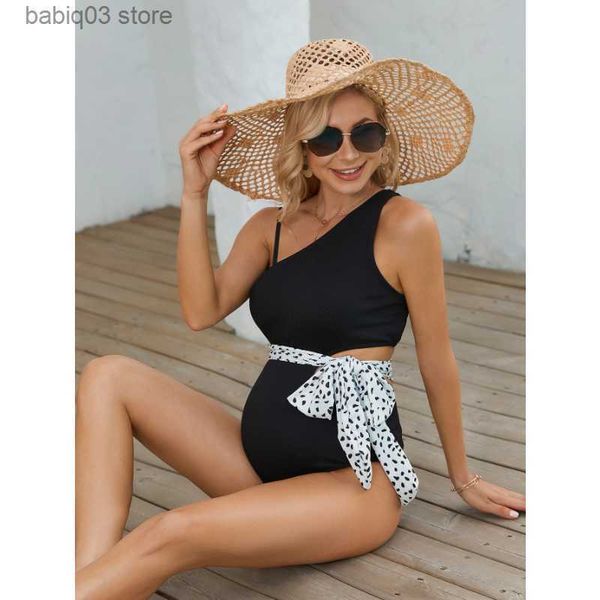

maternity swimwears summer new selling pregnant women's swimwear solid color fashion maternity women skin friendly comfortable swimsuit, White