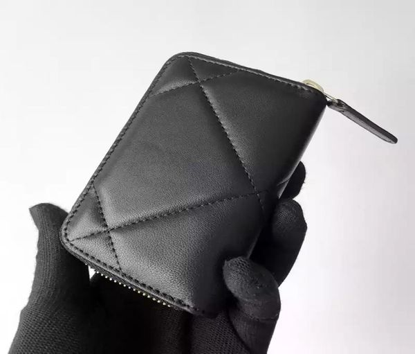 

customized 100 leather zipper ladies solid color fashion credit card holder coin purse3625104, Red;black