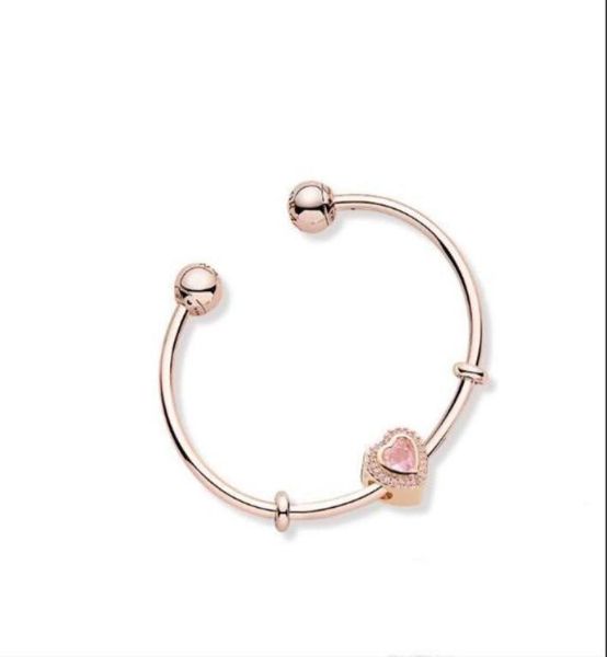 

original box real silve s925 bracelet luxury designer jewelry 18k gold guff bracelets european beads ale bangle2145029, Black