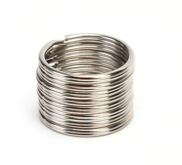 

100pcs dia 12 15 16 20mm stainless steel diy polished split ring keyrings chain hoop loop key holder9147038, Silver