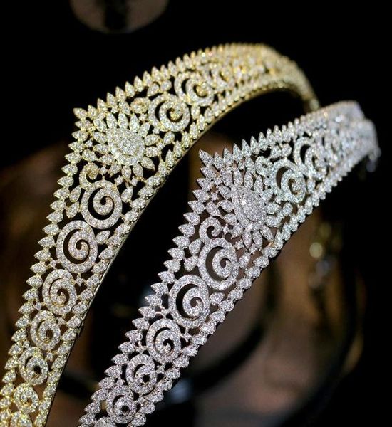 

2020 new design tiaras bridal headpiece bride jewelry queen crowns tocado novia wedding hair accessories002069517, White;golden