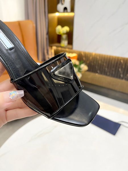 

elegant high heels sandals women new summer shoes designer women fashion two threading methods casual sandals square heel female shoes, Black