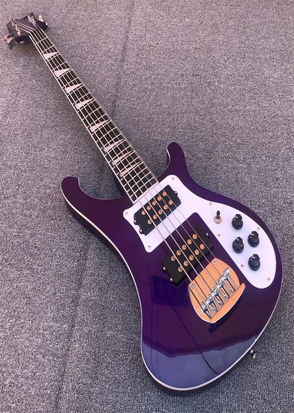 

4003 model 5 string bass purple paint rose wood fingerboard fixed bridge 2735971