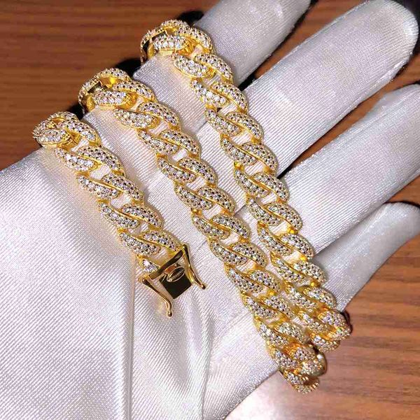 

2023 selling popular male jewelry 925 silver 8mm fine moissanite cuban necklace