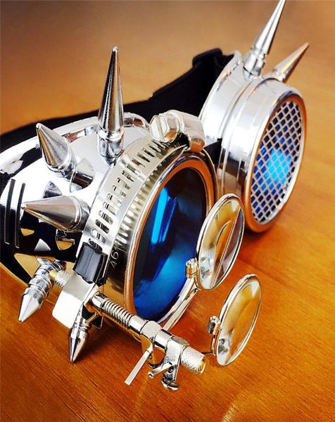 

industry steam punk goggles halloween party cosplay tools sunglasses adjustable three heavy lenses 1911591cm7596630, Black