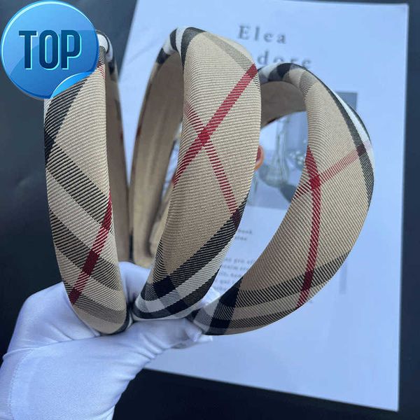

Luxury Designer Headbands Grid Stripe Print Hair bands For Women Girl Brand Elastic Headband Sports Fitness Headband Head Wrap 7Style