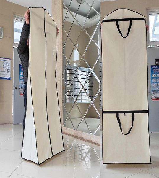 

wedding dress gown bags hand dust bag long garment cover travel storage dust covers for 9426615, White