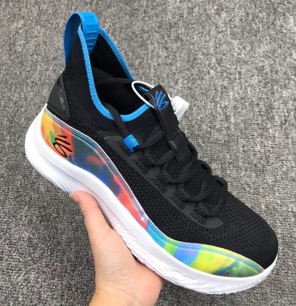 

armour curry 8 generation black color sole super wearresistant eva middle sole carbon fiber structure tpu super elastic woven upp6742909