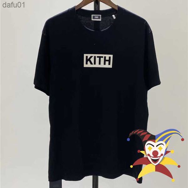 

white black kith box t shirt men women t-shirt streetwear tees l230520