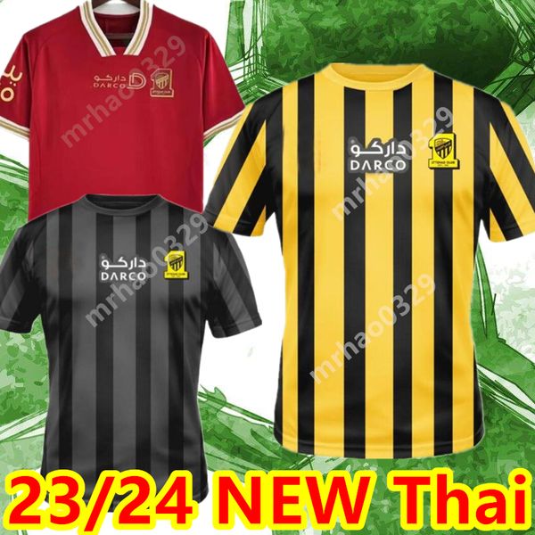 

2023 2024 al ittihad benzema soccer jerseys 23/24 hamdallah romarinho camara home away jerseys costa coronado hegazy pre match training jers, Black;yellow