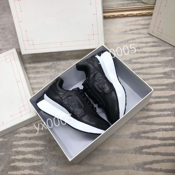 

new designer brand woman quality classics flat sneaker casual shoes leather white letter overlays fashion platfnorm sneakers2023, Black