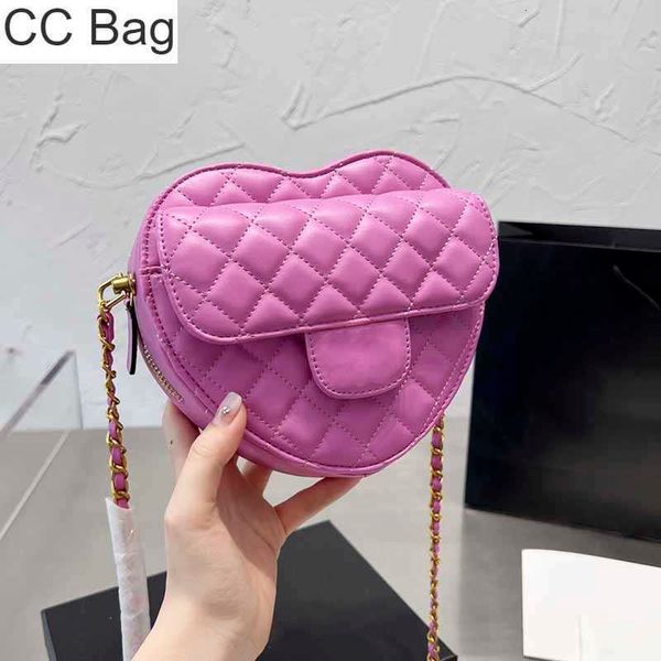 

cc bag 9a wholesale 16cm fashion love designer bags genuine leather quilting handbag designers gold-tone metal hardware chain crossbody bag, White