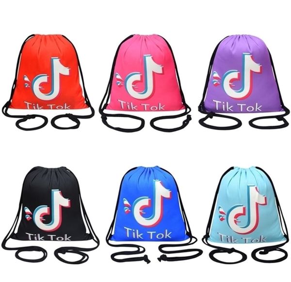 

kids bag tiktok drawstring bag backpack pocket rope shoulders shopping backpack training for boys and girls sports bags g34014s9558968