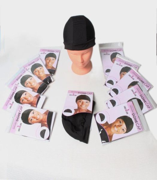 

wig cap for wig accessories making adjustable 1pc spandex dome cap black color nylon strech wig caps glueless elastic cap4939651, Black;brown