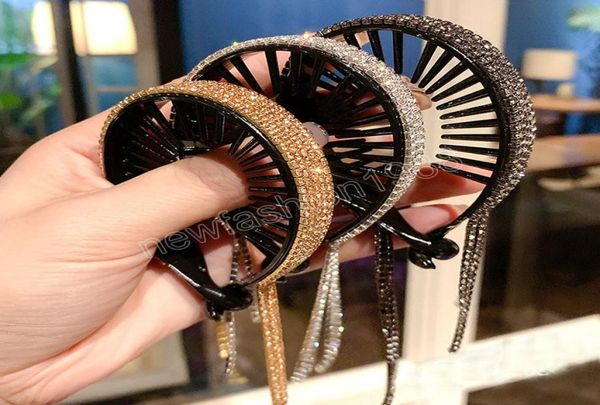

rhinestone hairpin bun holder hair clip women elegant ponytail hairstyle tool hair accessories4150036
