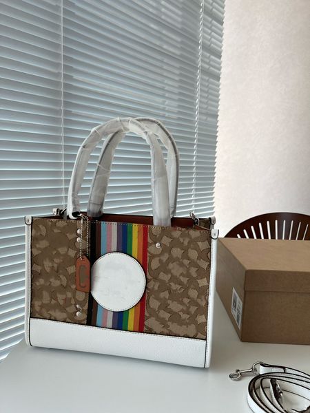 

designer rainbow bag classic tote bag. one shoulder crossbody bag
