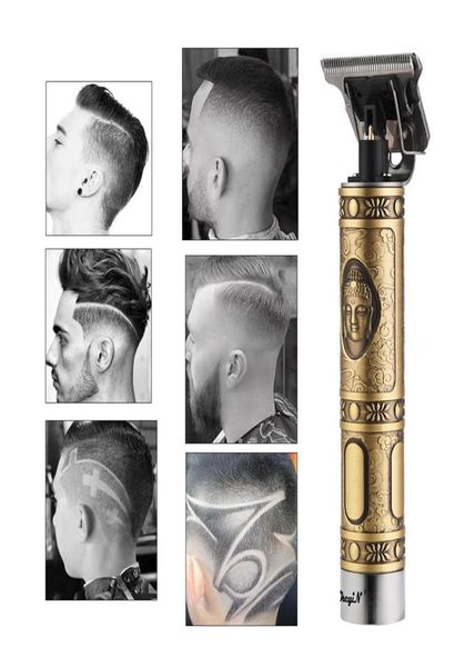 

58off professional hair clippers barber haircut men cordless 0mm bladhead hair trimmer rechargeable sculpture cutter shaving mach3892573