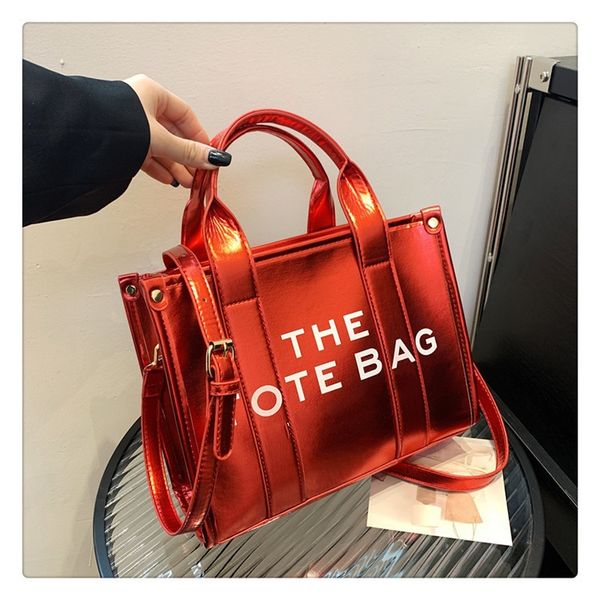 

european portable letter bag marcs jacobses tote bag designer bag female spring/summer new alphabet tote bag mirror shoulder slung portable