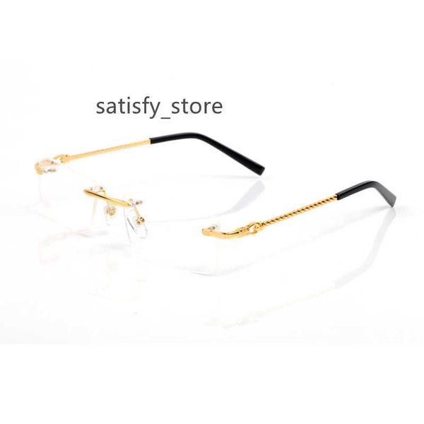 

sunglasses clear rimless eyeglasses frames mennew fashion men optical frame glasses rimless gold metal buffalo horn eyewear clear lenses sun, Black