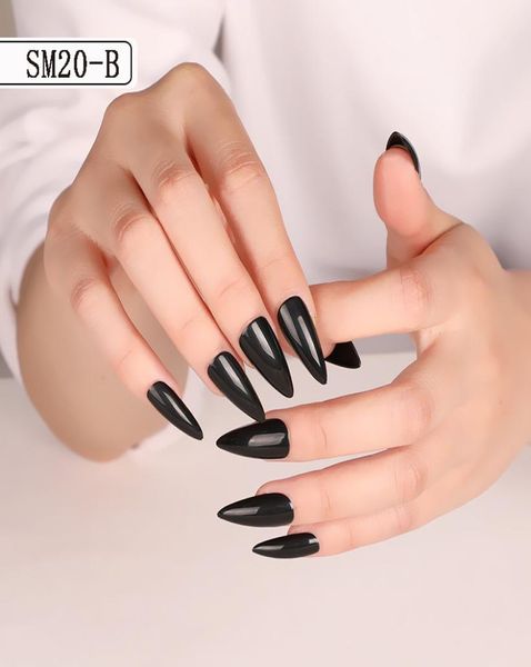 

extremely long stiletto nails multi color 24 full set of nail uv gel finished press halloween witch claw fancy dress for finger4978775, Red;gold