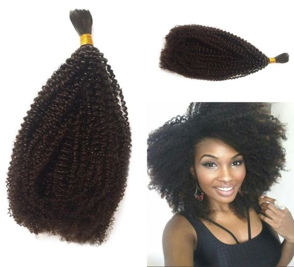

mongolian bulk hair afro kinky curly bulk for braiding human hair extensions 826 inch in stock fdshine8832033, Black
