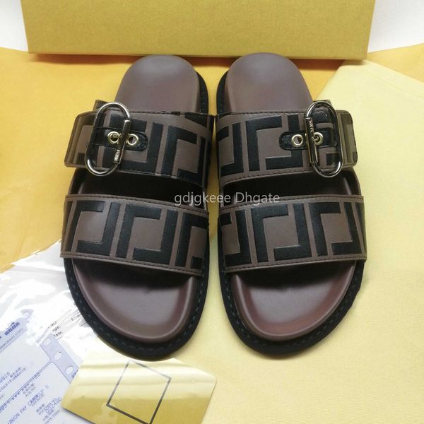 

2023 luxury designer slippers rubber slides sandals fashion mens womens brand slipper blooms black white brown web shoes flip flops with box