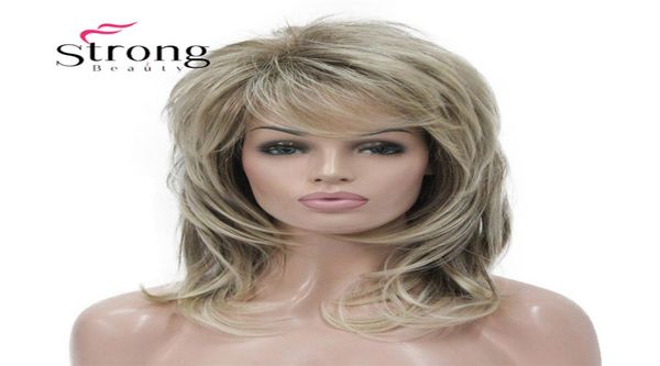 

long shaggy layered ombre blonde classic cap full synthetic wig women039s wigs colour choices8781879, Black