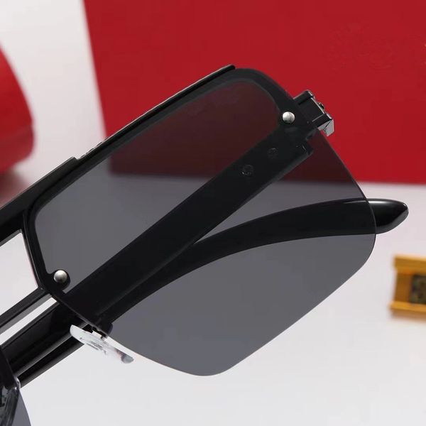 

622s sunglasses men women hand hinge business affairs anti uv multi rectangle man online buffalo horn semi-rimless glasses frames for w, White;black