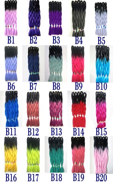 

xpression braiding hair kanekalon synthetic crochet braids 24inch 100g ombre two tone black roots jumbo braiding hair extens1756211