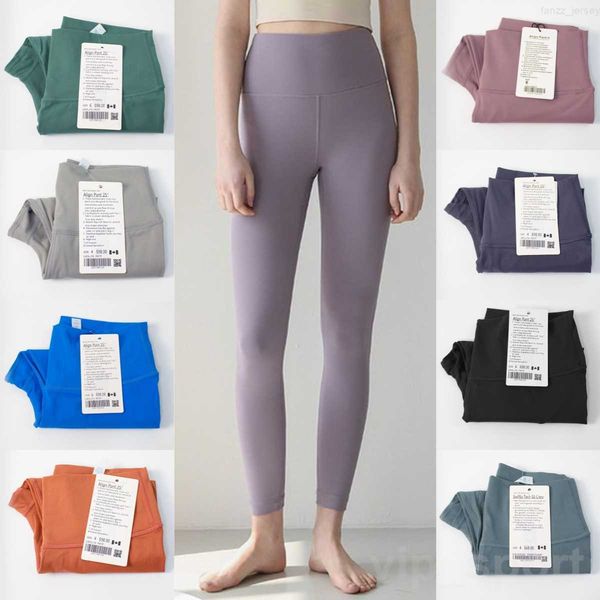 

lu align lu yoga women pants naked leggings tight sport trousers high rise bodybuilding sweatpant girl exercise full length high elasticity, White;red