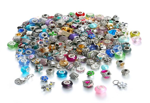 

mix style european murano matel big hole roll beads loose beads fit for european braceletsnecklace diy beads3558881, Black
