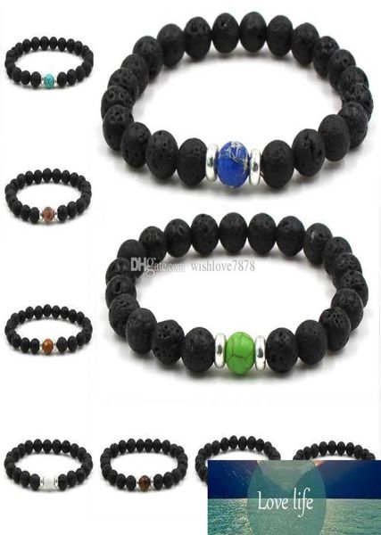 

10 style chakra bracelet tiger eye volcanic stone men black lava healing balance reiki prayer natural stone yoga bracelet5507049, Golden;silver
