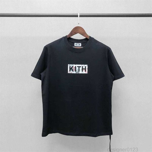 

2023ss kith box floral classic t shirt men women 1 1 t-shirt casual t shirts, White;black