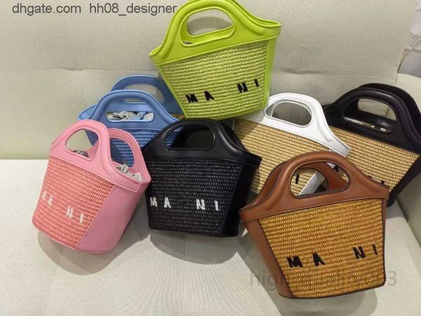 

small 9 colors fashion marni light luxury cross-body bag designer marn woven handbag for women marnis michafl kops, Black