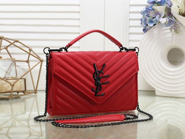 

designer bag women yslity bags handbags shoulder tote bag luxury brand ysls calfskin classic diagonal stripes quilted chains flap medium cro