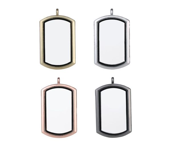 

floating charms locket glass open diy smooth po box zinc alloy pendant charms rectangle diy accessory6189310, Silver