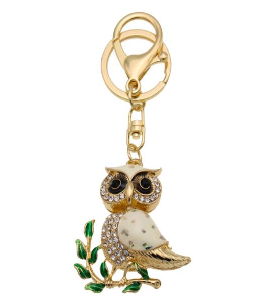 

cute owl sparkling bag charm bling bling keychain crystal rhinestone pendant gift for girls key charms2517909, Silver